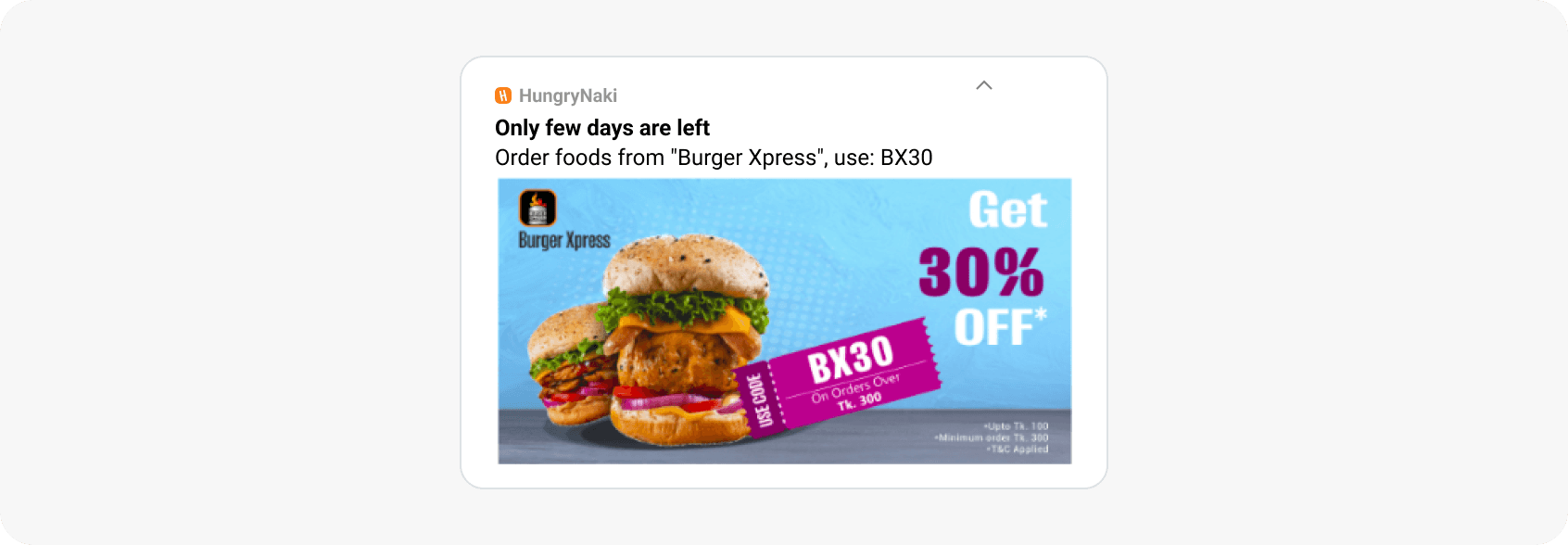 Push notification with visual elements